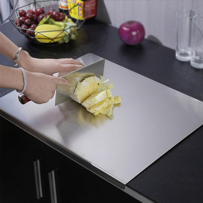 STAINLESS STEEL CHOPPING BOARD DOUBLE PANEL WITH LIP KITCHENWARE