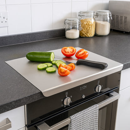 STAINLESS STEEL CHOPPING BOARD DOUBLE PANEL WITH LIP KITCHENWARE