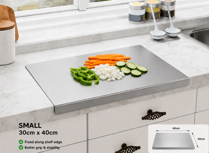 STAINLESS STEEL CHOPPING BOARD DOUBLE PANEL WITH LIP KITCHENWARE